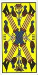 Vier der Stäbe im Tarot