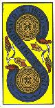 Zwei der Münzen im Tarot