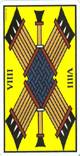 Neun der Stäbe im Tarot