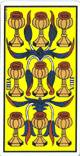 Neun der Kelche des Tarot