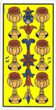 Sechs der Kelche des Tarot