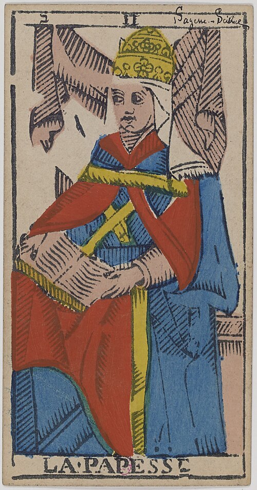 Die Hohepriesterin · Historisches Marseille-Tarot