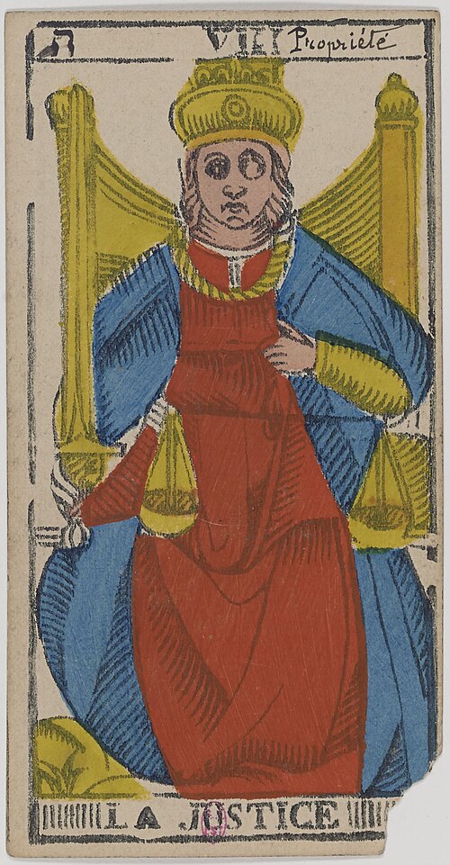 Die Gerechtigkeit · Historisches Marseille-Tarot